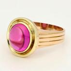 Bague - 14 carats Or jaune, Or rose - Robijn, Nieuw