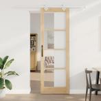 vidaXL Schuifdeur Bruin 78 x 232 cm Hout en metaal, Doe-het-zelf en Bouw, Deuren en Vliegenramen, Verzenden, Nieuw