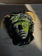 Reliëf, Medusa Gorgona Wall Sculpture - 16 cm - Gips, beton, Antiek en Kunst