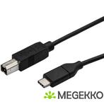 StarTech.com USB2CB3M 3m USB C USB B Zwart USB-kabel, Verzenden, Nieuw