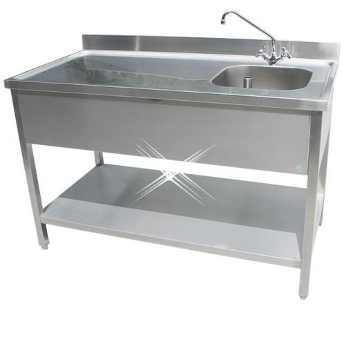Rvs cheftafel met bodemschap 1700x700x900 mm (spoelbak recht, Zakelijke goederen, Horeca | Meubilair en Inrichting, Nieuw in verpakking