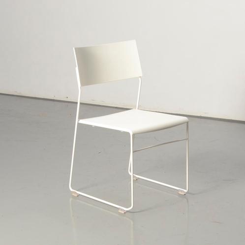 Wiesner Hager vergaderstoel, wit, buisframe, Huis en Inrichting, Stoelen, Gebruikt, Ophalen of Verzenden