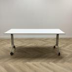 Tweedehands Vepa Verrijdbare klaptafel,  180x80 cm, wit, Huis en Inrichting, Tafelonderdelen, Gebruikt