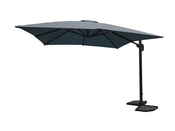 Veiling - Hangende parasol donkergrijs - 300x400 cm, Jardin & Terrasse, Parasols