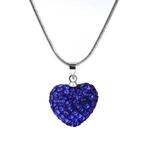 Fako Bijoux® - Ketting - Disco Dots - Hart - Donkerblauw, Verzenden, Nieuw