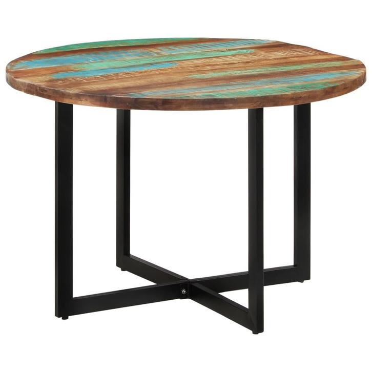 vidaXL Eettafel 110x75 cm massief gerecycled hout, Huis en Inrichting, Tafels | Eettafels, Nieuw, Verzenden