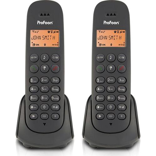 Profoon PDX620 - DECT -telefoon - 2 handsets - zwart, Telecommunicatie, Mobiele telefoons | Overige merken, Verzenden