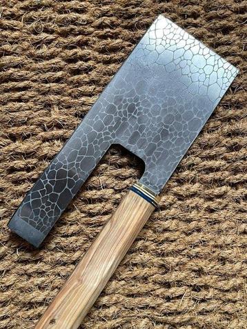 Custom Wooden-Handle Longblade - Couteau de table - Acier, beschikbaar voor biedingen