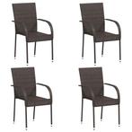 Stevige Tuinstoelen (4st) | OP = OP | 41% Voordeel!, Tuin en Terras, Verzenden, Nieuw, Rotan, Stapelbaar