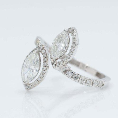 Zonder Minimumprijs - Trouwring - 14 karaat Witgoud -, Handtassen en Accessoires, Antieke sieraden