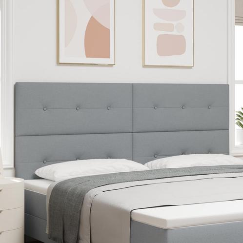 vidaXL LED Hoofdeinde Lichtgrijs 100 cm Stof, Huis en Inrichting, Slaapkamer | Bedden, Nieuw, Verzenden