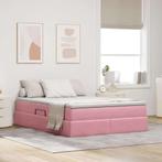vidaXL Opbergbed met matras met matras Roze 140 x 190 cm, Verzenden