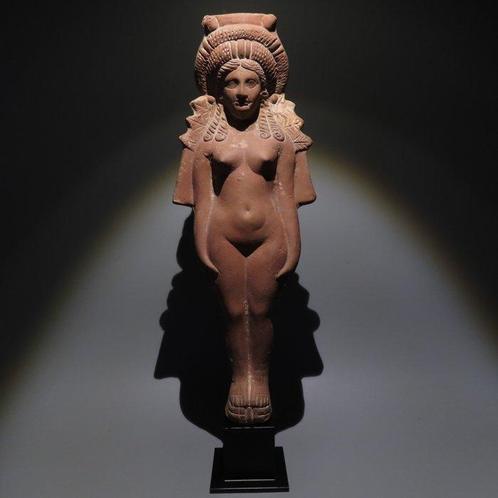 Oud-Egyptisch Terracotta Godin Isis - Aphrodite. Romeinse, Verzamelen, Mineralen en Fossielen