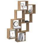 vidaXL Wandschap kubus 90x15x119,5 cm bewerkt hout, Verzenden, Nieuw
