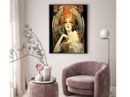 I_KONIQ (1969) - Art nouveau Redhead in Mucha style XXXL, Antiek en Kunst