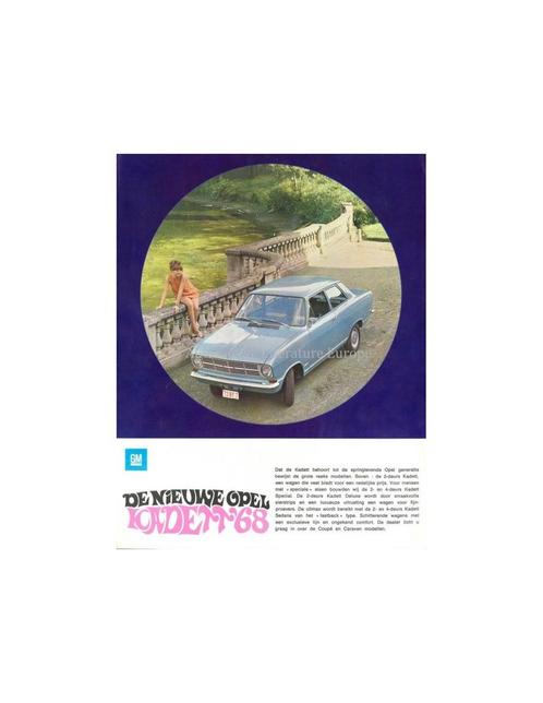 1968 OPEL KADETT B BROCHURE NEDERLANDS, Boeken, Auto's | Folders en Tijdschriften