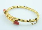 Armband - 18 karaat Geel goud Koraal, Nieuw