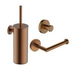 Toilet Accessoires Set Wiesbaden Alonzo Geborsteld Brons, Doe-het-zelf en Bouw, Ophalen of Verzenden, Nieuw, Bad