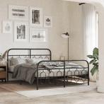 vidaXL Bedframe met hoofd- en voeteneinde metaal zwart, Huis en Inrichting, Slaapkamer | Bedden, Verzenden, Nieuw