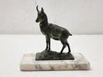 sculptuur, Chamois - 17 cm - Legering, Marmer