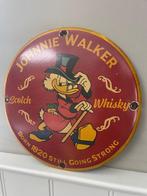 Vintage metalen whiskybord met Dagobert Duck – Johnny Walker