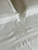 Drap de lit (3) - 270 cm - 235 cm - Ton sur ton blanc, Antiek en Kunst