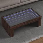 vidaXL Salontafel met Infinity LED 90x50x30 cm bruin, Huis en Inrichting, Verzenden, Nieuw