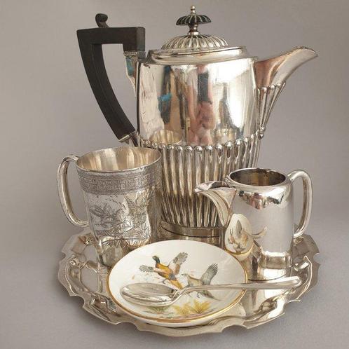 James Dixon & Sons - Koffieservies (6) - M4438 -, Antiek en Kunst, Antiek | Meubels | Tafels