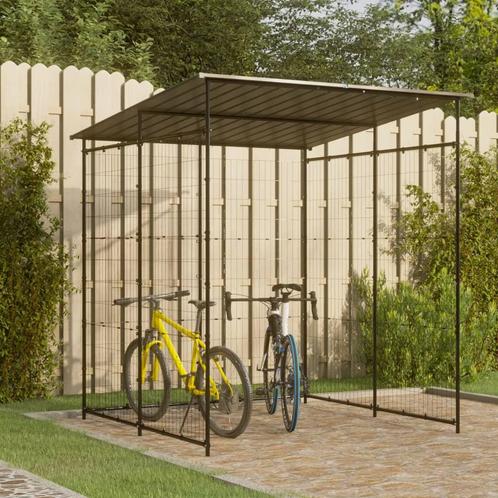 vidaXL Fietsenstalling 190x190x222 cm staal zwart, Fietsen en Brommers, Fietsen | Racefietsen, Nieuw, Verzenden