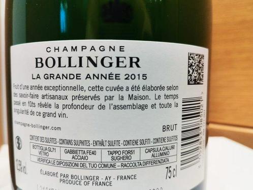 2015 Bollinger, La Grande Année - Champagne - 6 Flessen, Verzamelen, Wijnen