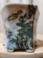 Bonsai schaal - 9,5x9,5x8,5cm - geglazuurd - Hoogte (boom):, Antiek en Kunst