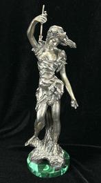Scultura in Argento 800 - Diana Cacciatrice - Firmata, Antiek en Kunst