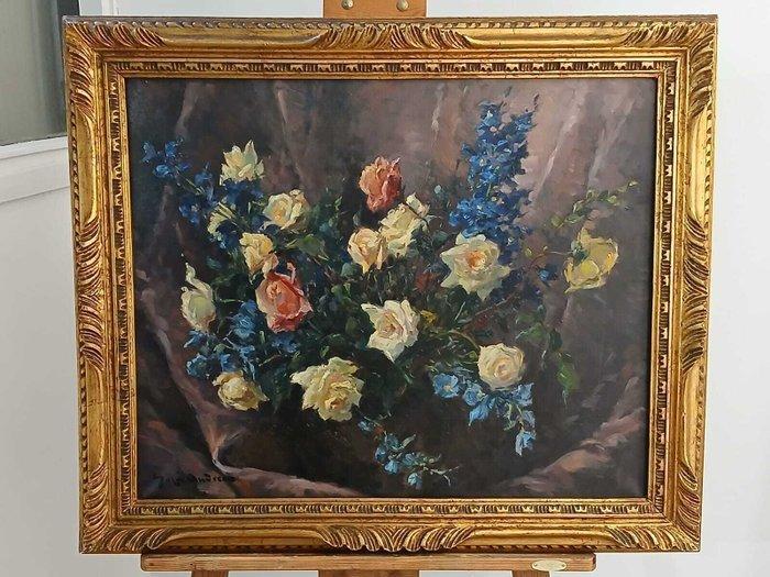 Europese school (XX) - NO RESERVE - Ramo de Rosas, Antiek en Kunst, Kunst | Schilderijen | Klassiek