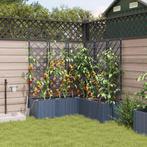 vidaXL Tuin Plantpot 5 pcs Grijs Kunststof, Verzenden, Nieuw