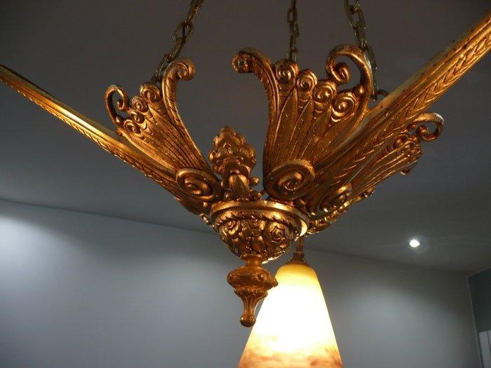 Degué - Degué - Kroonluchter - Bronze Doré glasvezel, Antiek en Kunst, Kunst | Designobjecten