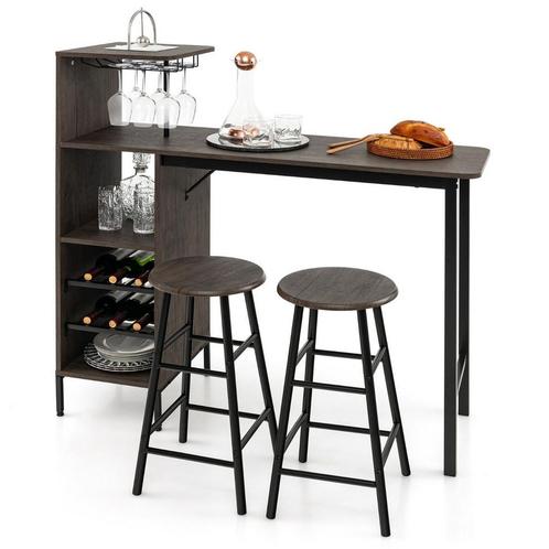 Tweedekans | Coast 3-Delige Bartafelset - 2 Barkrukken - MDF, Huis en Inrichting, Tafels | Salontafels, Ophalen of Verzenden