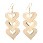 Fako Bijoux® - Oorbellen - Aluminium - Hartjes - Goudkleurig, Handtassen en Accessoires, Verzenden, Nieuw