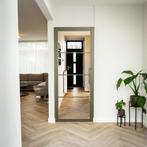 Stalen Binnendeur - Olijfgroen - 4 Vlaks - Helder glas, Minder dan 80 cm, Binnendeur, Nieuw, Metaal