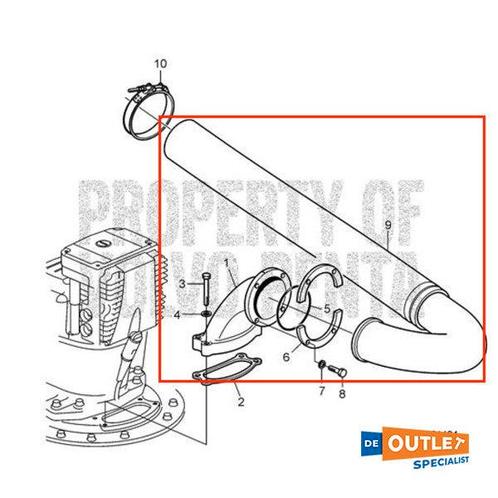 Bieden: Volvo Penta IPS exhaust hose kit with, Watersport en Boten, Bootonderdelen, Ophalen of Verzenden