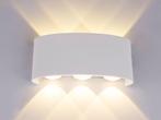 Online Veiling: 12 x 6W LED ovaal Wandlamp zes licht zand