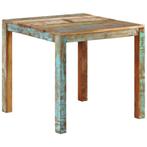 vidaXL Eettafel 82x80x76 cm massief gerecycled hout, Huis en Inrichting, Tafels | Eettafels, Verzenden, Nieuw