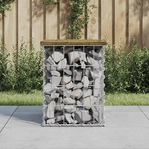 vidaXL Tuinbank schanskorfontwerp 33x31x42 cm geïmpregneerd, Tuin en Terras, Tuinsets en Loungesets, Nieuw, Verzenden