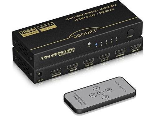 Veiling - 4K @60Hz HDMI-Switch 5 in 1 uit met afstandsbedien, Audio, Tv en Foto, Audiokabels en Televisiekabels, Nieuw