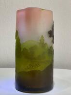 Emile Gallé - Vase en forme de bouteille - Verre - Gallé, Antiek en Kunst