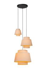 Hanglamp Lucide TRIBUTE -  - 3xE27 - Beige, Maison & Meubles, Verzenden