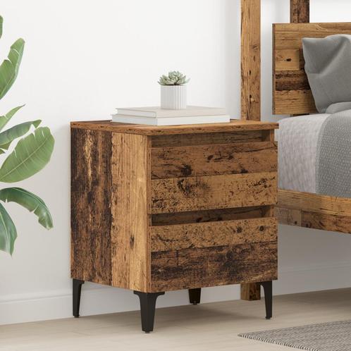 vidaXL Bedkast Oud Hout 40x35x50 cm Tegenwoordig Hout, Huis en Inrichting, Slaapkamer | Nachtkastjes, Nieuw, Verzenden