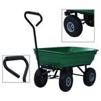 vidaXL Tuinkiepwagen 300 kg 75L groen, Doe-het-zelf en Bouw, Verzenden, Nieuw