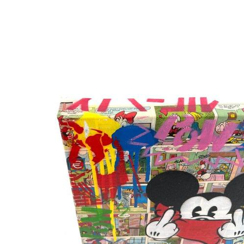 Koen Betjes (1992) - Rebellious Mickey Mouse x POP (canvas), Antiek en Kunst, Kunst | Schilderijen | Modern