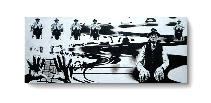 Paco Guzmán - Estudio para teatro - NO Reserve, Antiek en Kunst, Kunst | Schilderijen | Modern