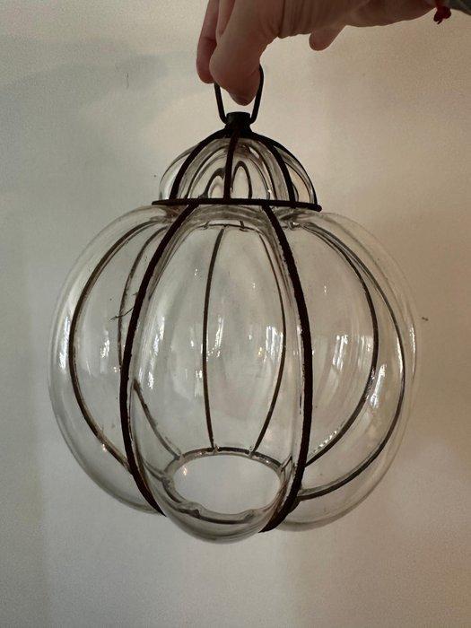 Plafondlamp - Smeedijzer - Venetiaans geblazen., Antiek en Kunst, Curiosa en Brocante